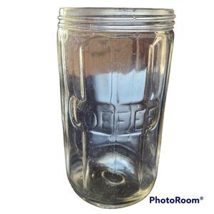 Vintage Antique Hoosier Cabinet Colonial Coffee Canister Paneled - NO LID